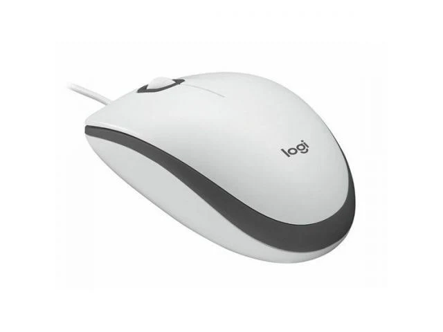 LOGITECH M100R FULL SIZE CORDED MOUSE WHITE 910-005007 thumbnail 2