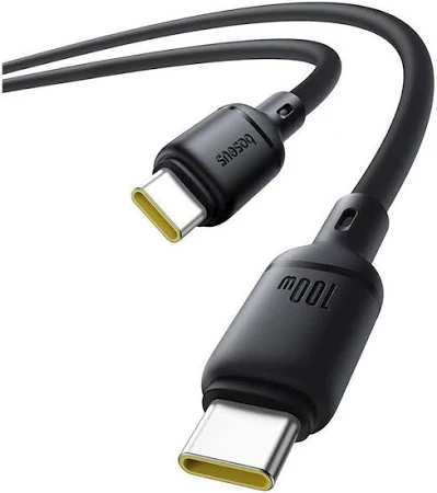 BASEUS SILKY USB TO TYPE C 100W CABLE 2M CLUSTER BLACK thumbnail 3