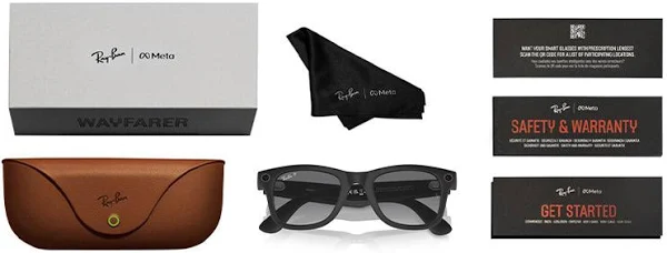 RAYBAN META WAYFARER SUNGLASSES F MATTE BLACK L POLAR GRADIENT GRAPHITE RW4006 thumbnail 4
