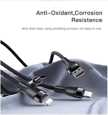 YESIDO 4 IN 1 CABLE 2M BLACK CA200 thumbnail 7