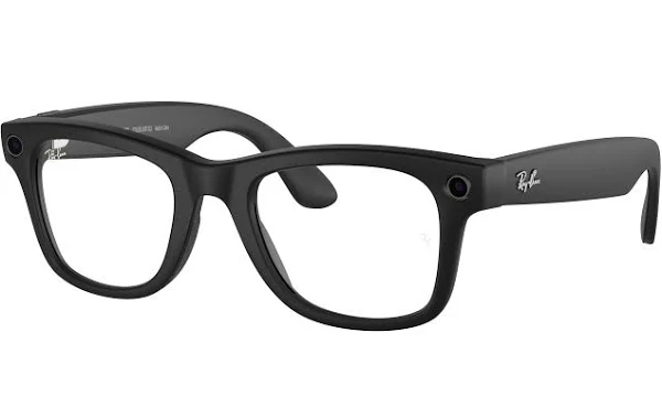 RAYBAN META WAYFARER SUNGLASSES F SHINY BLACK L CLEAR RW4008 thumbnail 2