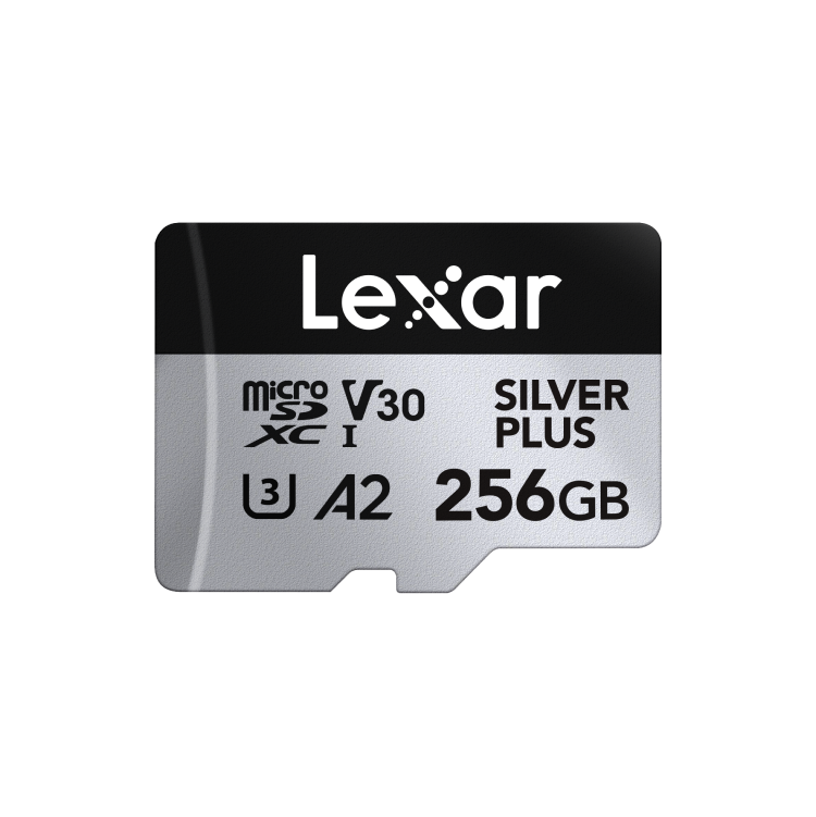 LEXAR SILVER PLUS 256GB MICRO SDXC UHS I SPEED UP TO 205 READ MB/S 150 MB/S LMSSIPL-256G-BNANG