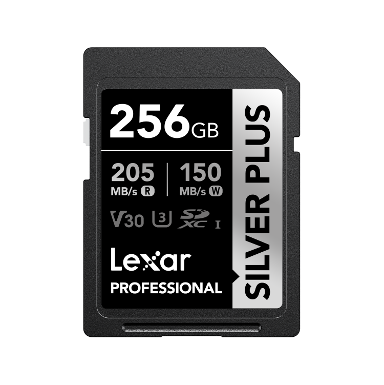 LEXAR PROFESSIONAL SILVER PLUS SDXC UHS-II CARDS 205MBPS-256GB LSDSIPL256G-BNNNG