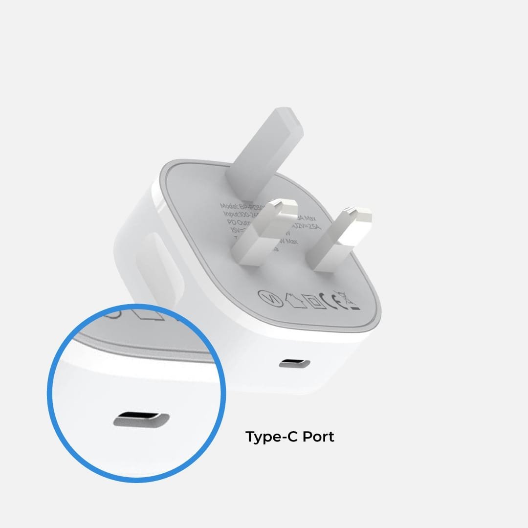 BluPebble Single Port PD GaN Fast Charging Charger 30W thumbnail 2