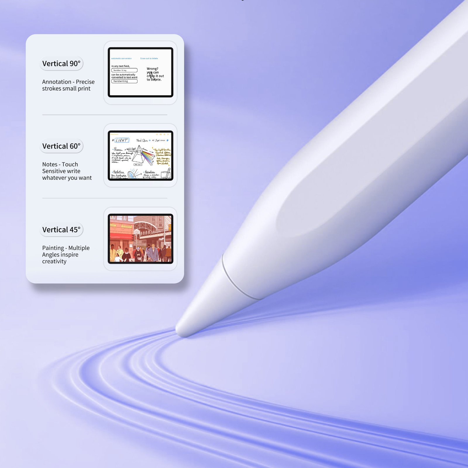 BLUPEBBLE SKETCH PRO STYLUS PENCIL WHITE BP-SKETCHPRO-WH thumbnail 4