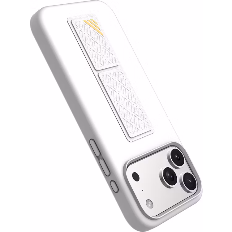 LEVELO IPHONE 17 PRO MAX MORPHIX SILICONE CASE WITH LEATHER GRIP SILVER LVLMRPS17PMSL thumbnail 4