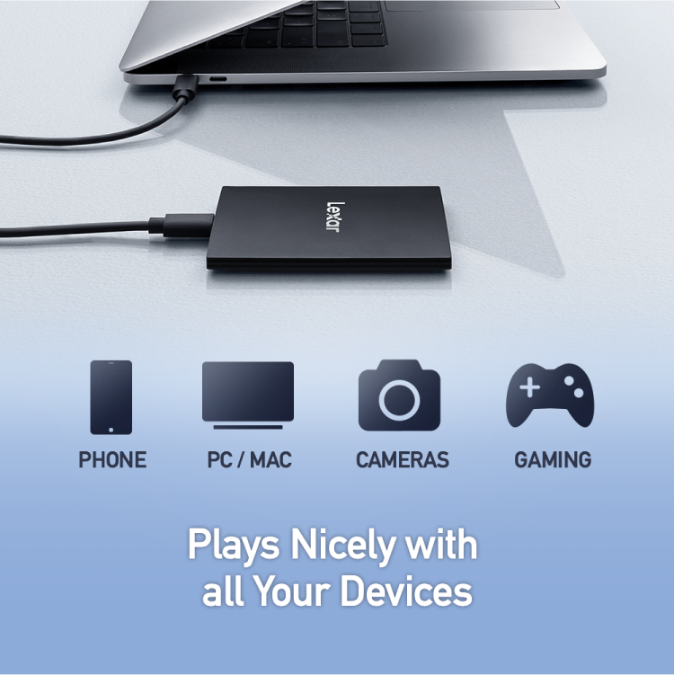 LEXAR SL500 PORTABLE SSD WITH MAGNETIC SET 1TB USB3.2 GEN2X2 UP TO 2000MBS-1800MBS LSL500M001T-RNBNG thumbnail 4