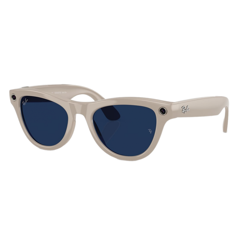 RAYBAN META SKYLER SHINY CHALKY GRAY TRANSITION SAPPHIRE RW4010