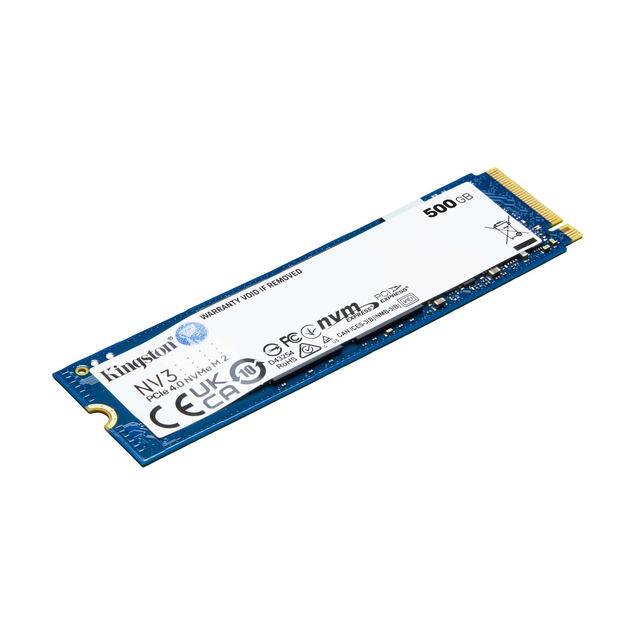 KINGSTON 500GB NV3 NVME M.2 PCIE 4.0 X 4 SSD SNV3S/500G