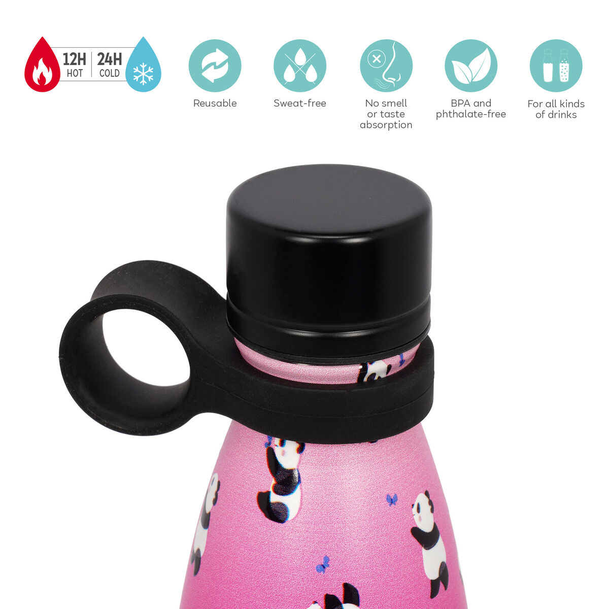 LEGAMI HOT AND COLD VACCUM BOTTLES PANTASTIC DAYS 500ML PINK thumbnail 2