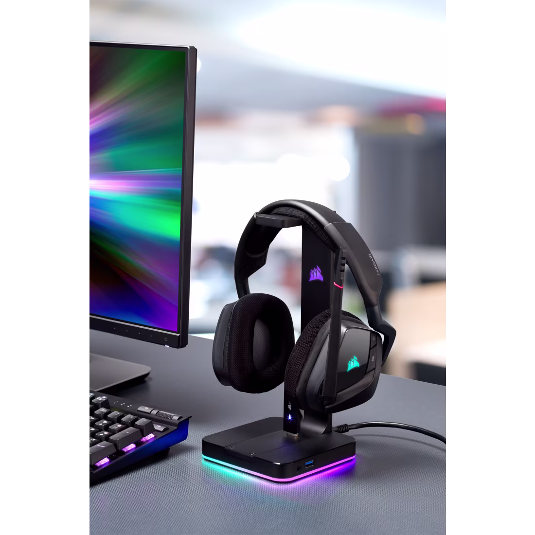 CORSAIR ST100 RGB PREMIUM HEADSET STAND CA-9011167-NA thumbnail 5