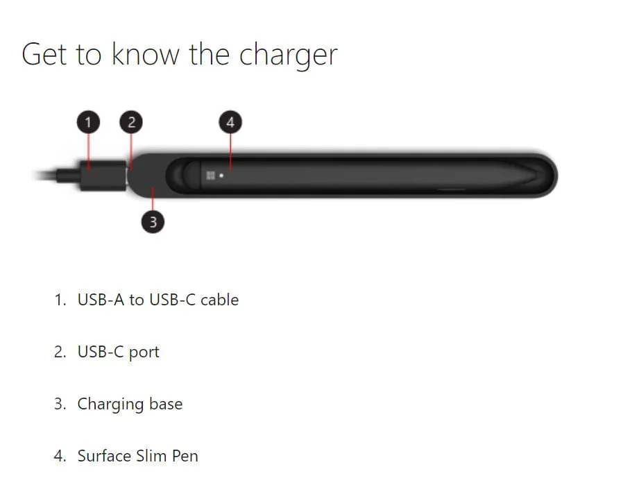 MICROSOFT SURFACE SLIM PEN CHARGER BLACK 8X3-00005 thumbnail 4