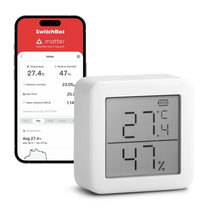 SWITCHBOT SMART HYGROMETER THERMOMETER BLUETOOTH WIRELESS ROOM TEMPERATURE