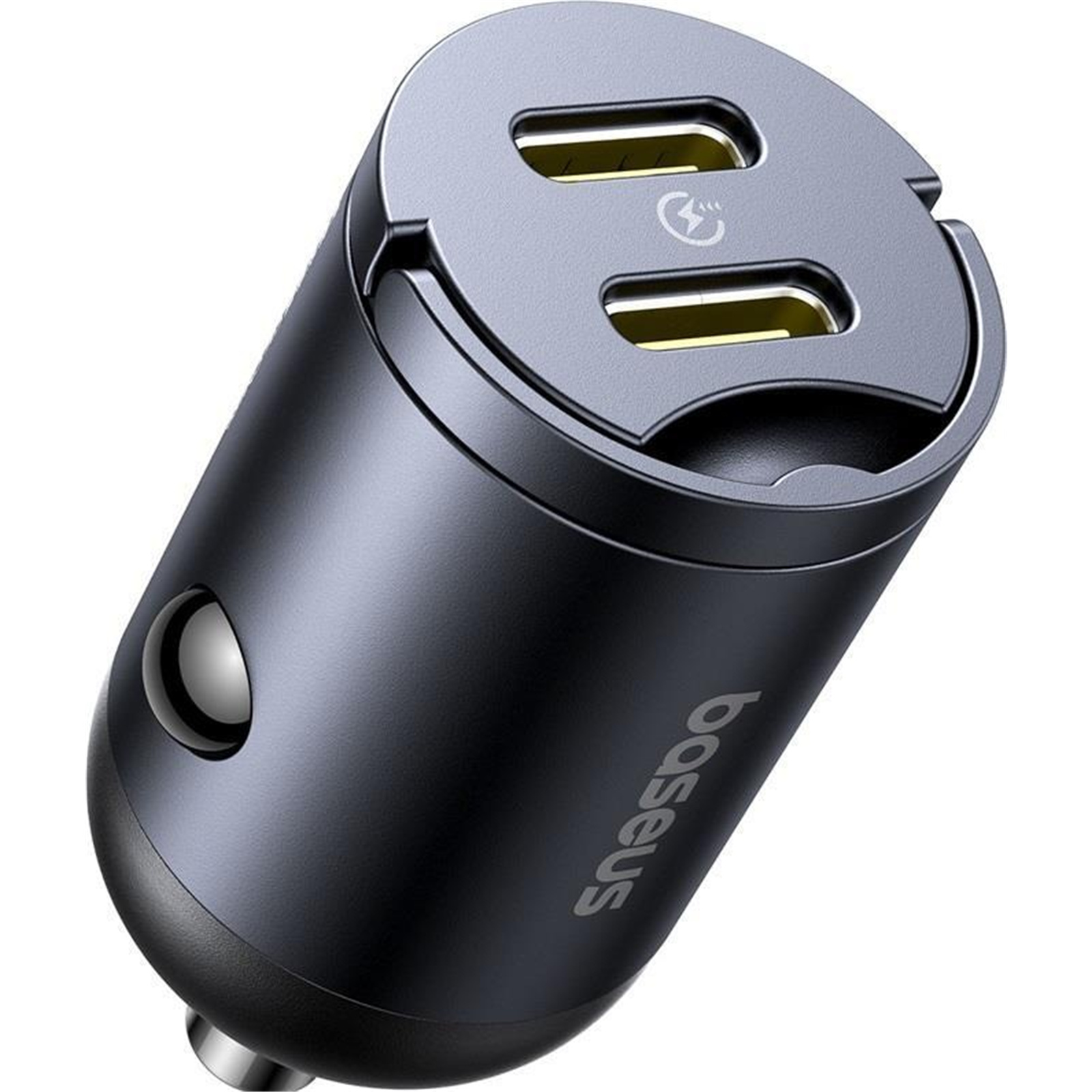 BASEUS TINY STAR 30W MINI CAR CHARGER COSMIC BLACK thumbnail 3