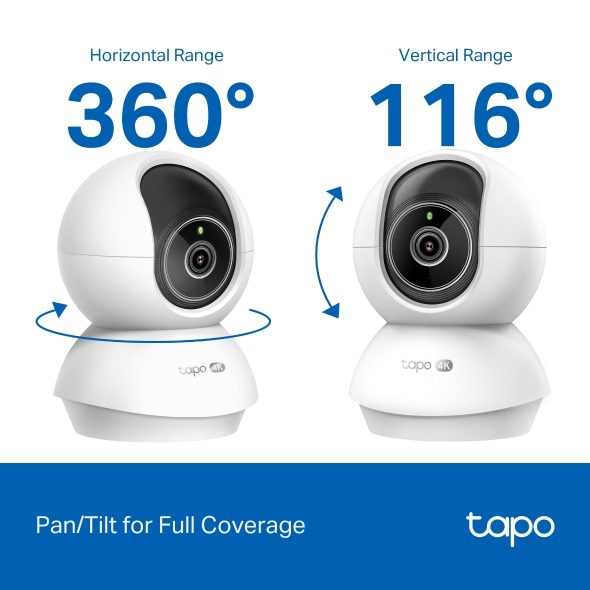 TP-LINK TAPO 4K ULTRA HD PAN-TILT AI HOME SECURITY WI-FI CAMERA TAPO C250 thumbnail 7