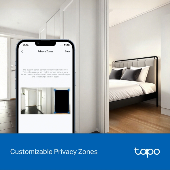 TP-LINK TAPO 4K ULTRA HD PAN-TILT AI HOME SECURITY WI-FI CAMERA TAPO C250 thumbnail 9