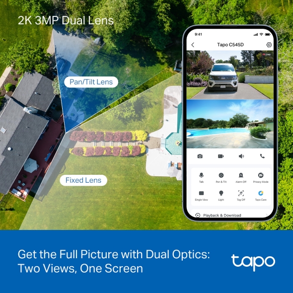 TP-LINK TAPO OUTDOOR DUAL LENS PAN-TILT SECURITY CAMERA TAPO C545D thumbnail 4
