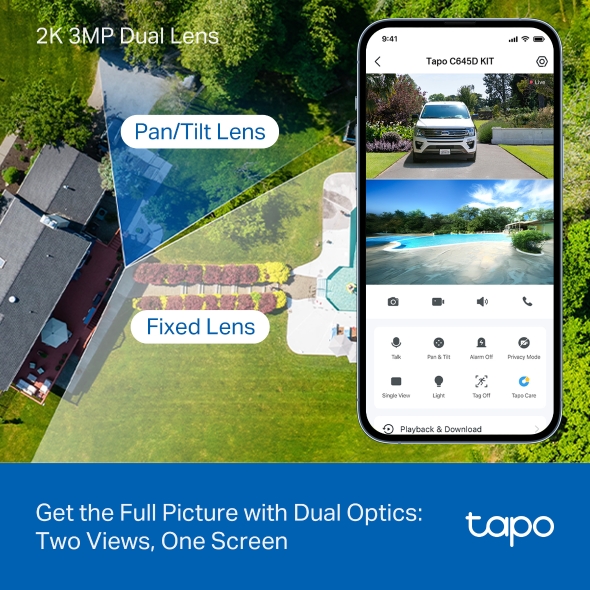 TP-LINK TAPO SOLAR POWERED DUAL LENS PAN-TILT SECURITY CAMERA KIT TAPO C645D KIT thumbnail 5