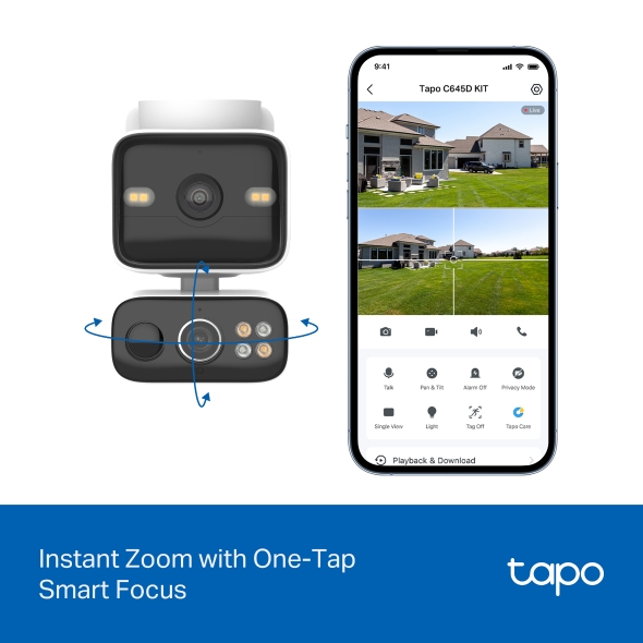 TP-LINK TAPO SOLAR POWERED DUAL LENS PAN-TILT SECURITY CAMERA KIT TAPO C645D KIT thumbnail 10