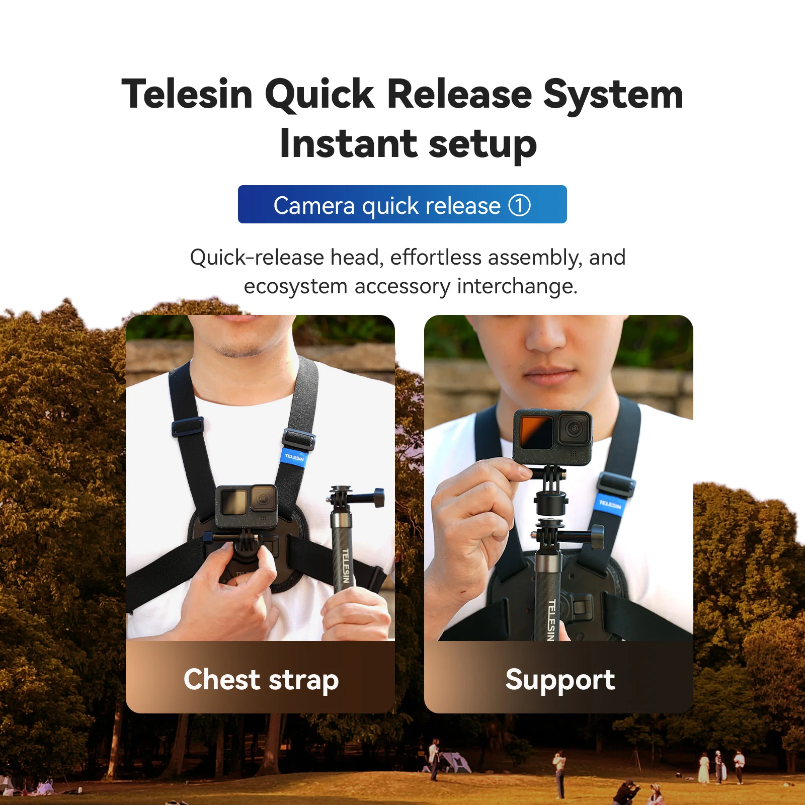 TELESIN QUICK RELEASE CHEST MOUNT S2-CGP-01 thumbnail 7