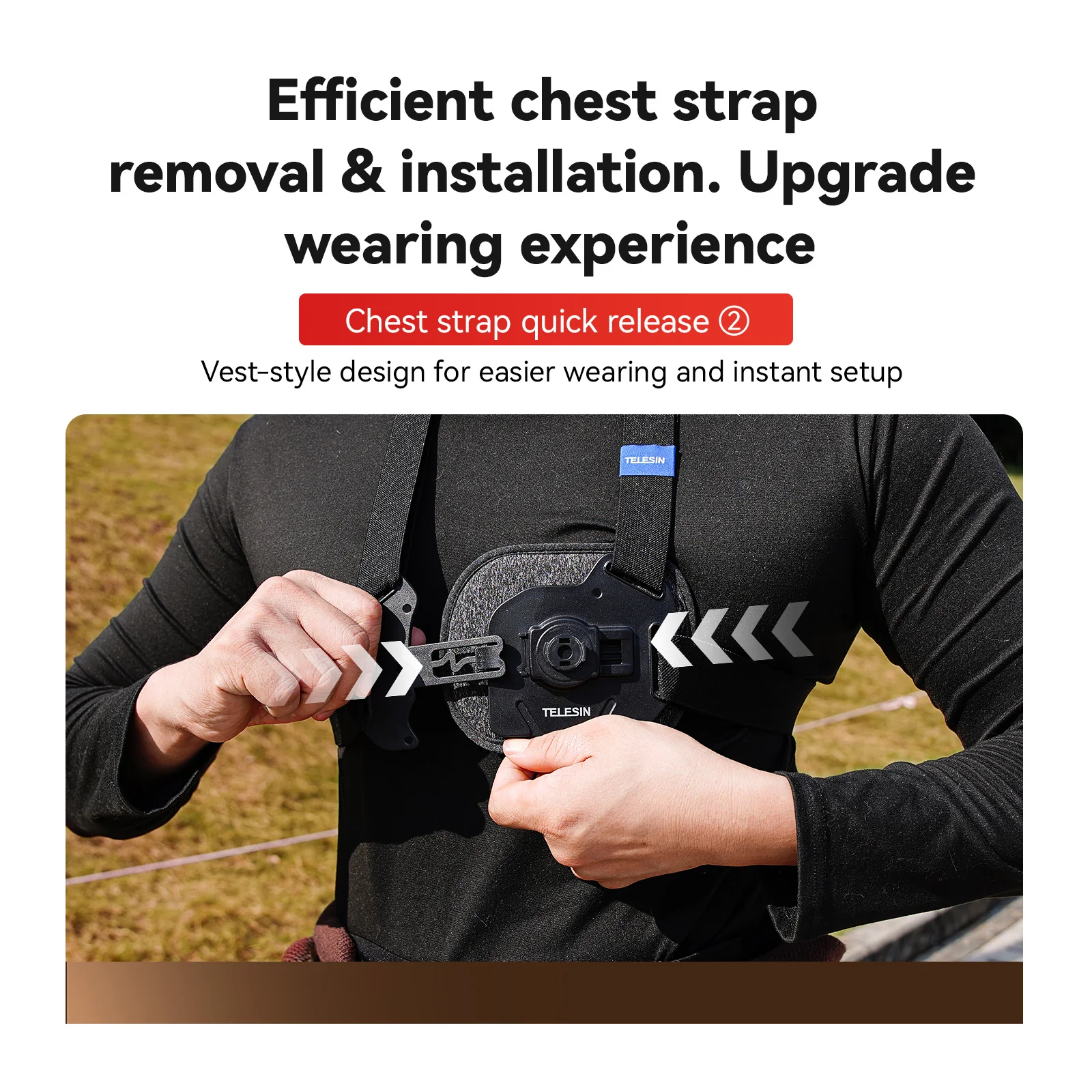 TELESIN QUICK RELEASE CHEST MOUNT S2-CGP-01 thumbnail 8