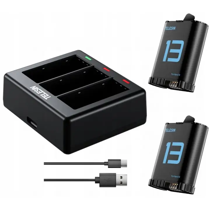 TELESIN GOPRO HERO 13 BATTERY CHARGER BOX WITH 2 BATTERIES S0-ECB-07-TGP