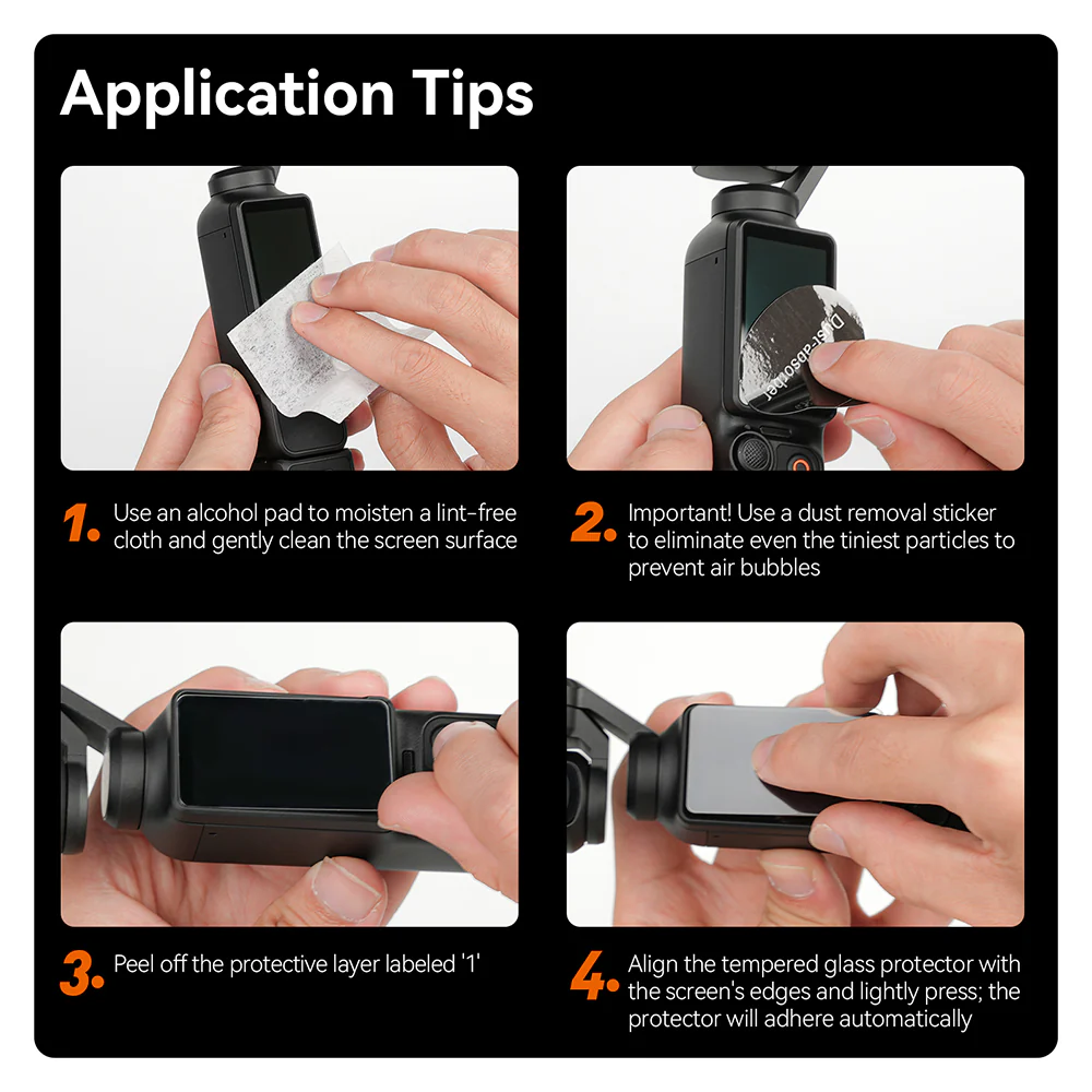 TELESIN POCKET 3 TEMPERED FILM SET POCKET3 S6-FLM-01-TDJ thumbnail 9