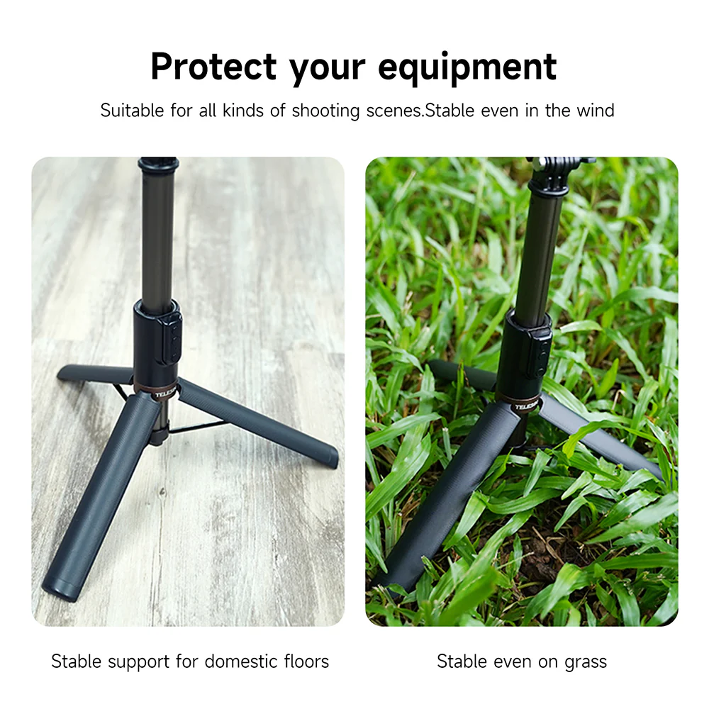 TELESIN 1.3M SELFIE STICK TRIPOD WITH REMOTE CONTROL TE-RCSS-003 thumbnail 14