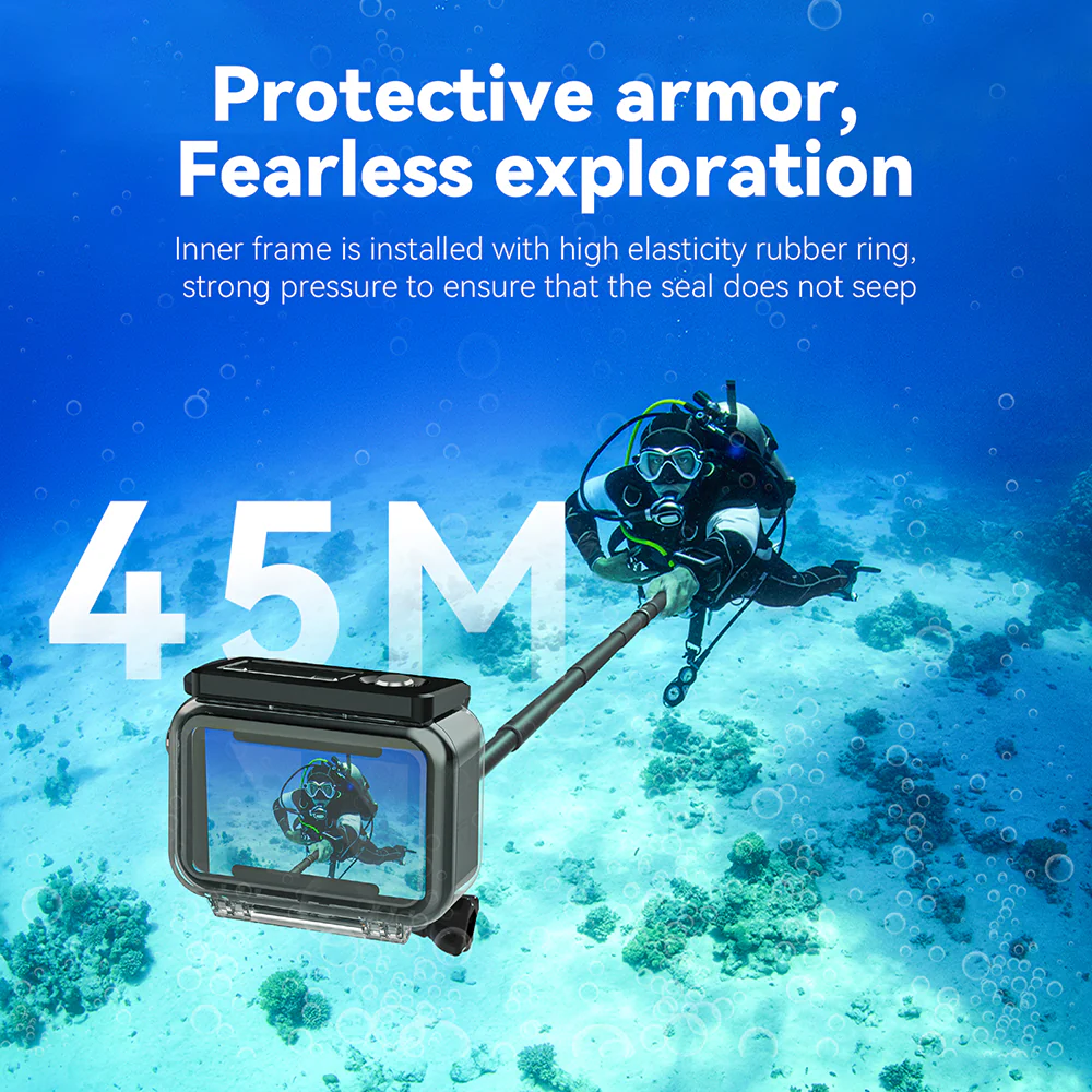 TELESIN ACTION 5 PRO WATERPROOF CASE OA-WTP-003 thumbnail 4