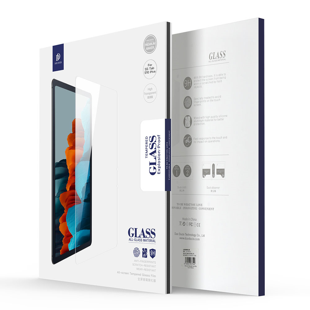 DUXDUCIS SAMSUNG TAB S10 PLUS/S9 FE PLUS/S9 PLUS/S8 PLUS/S7 PLUS/S7 FE GLASS SCREEN PROTECTOR CLEAR