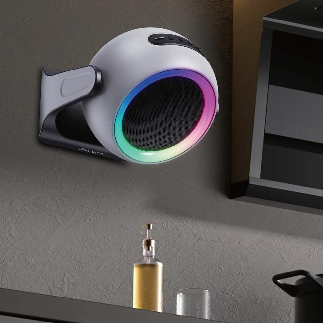 PAWA ARIA WALL AND DESKTOP SPEAKER WITH RGB LIGHT BLACK PW-SPWLTW55-BK thumbnail 2