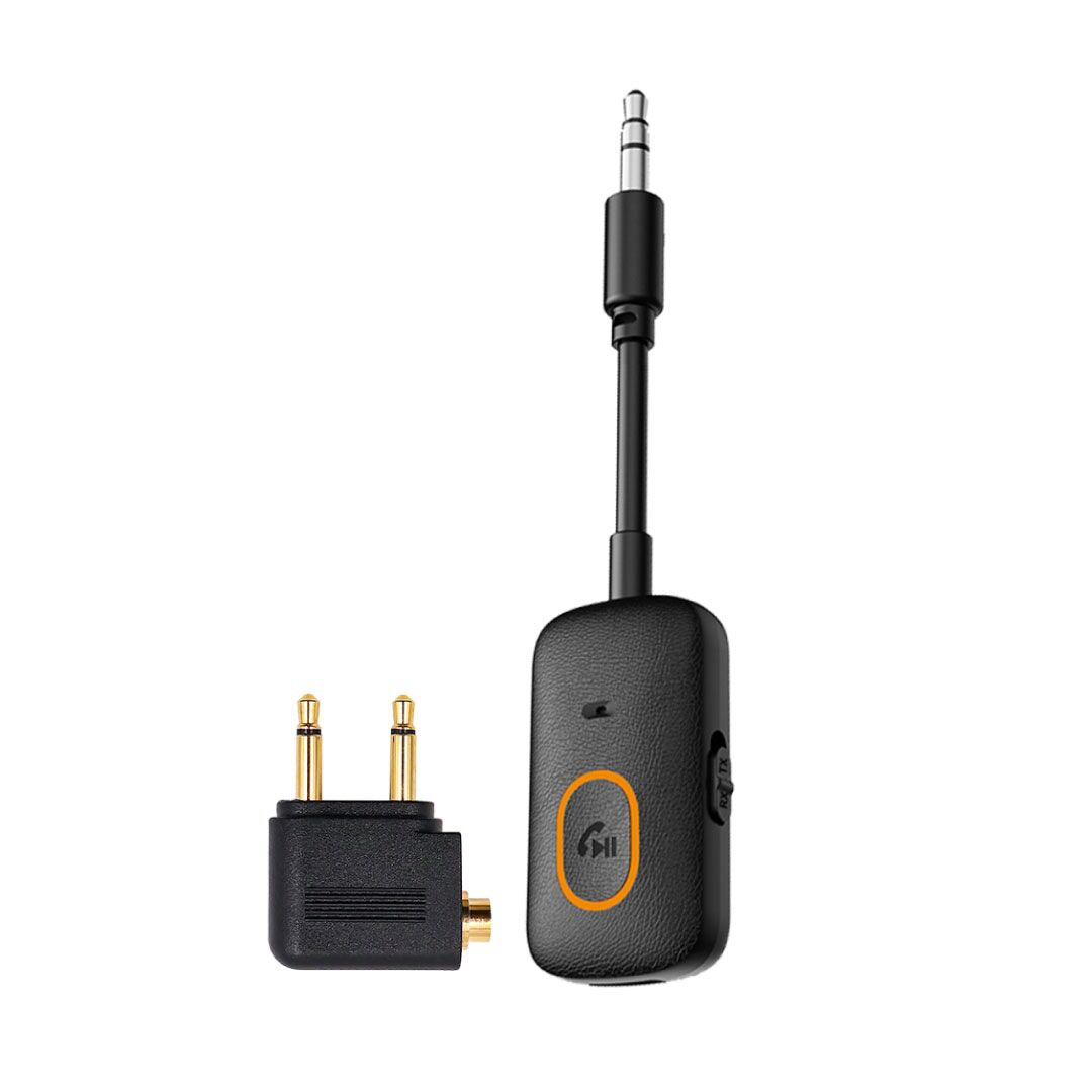 BLUPEBBLE AIRLYNC BLUETOOTH AIRPLANE ADAPTER BLACK BP-AIRYLNC-BK