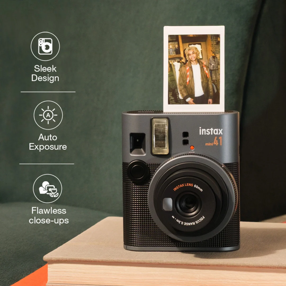 FUJIFILM INSTAX MINI 41 INSTANT CAMERA BLACK thumbnail 6