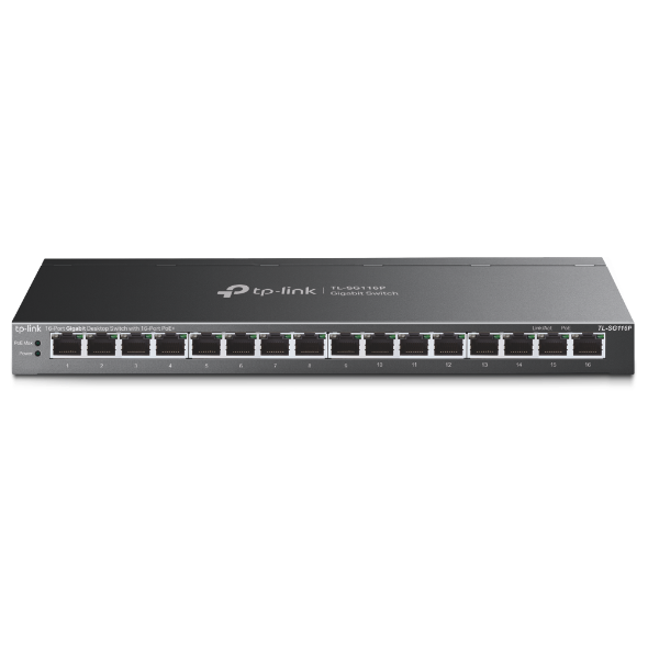 TP-LINK 16 PORT GIGABIT DESKTOP POE+ SWITCH TL-SG116P
