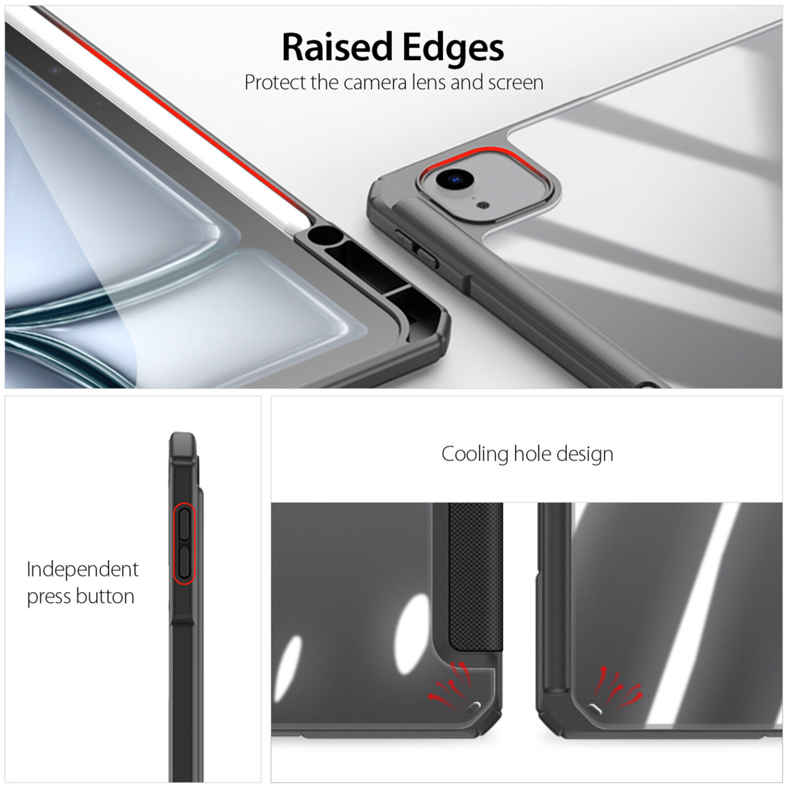 DUXDUCIS IPAD AIR 13/ IPAD PRO 12.9 TOBY SERIES CASE BLACK TOBY-0201 thumbnail 5