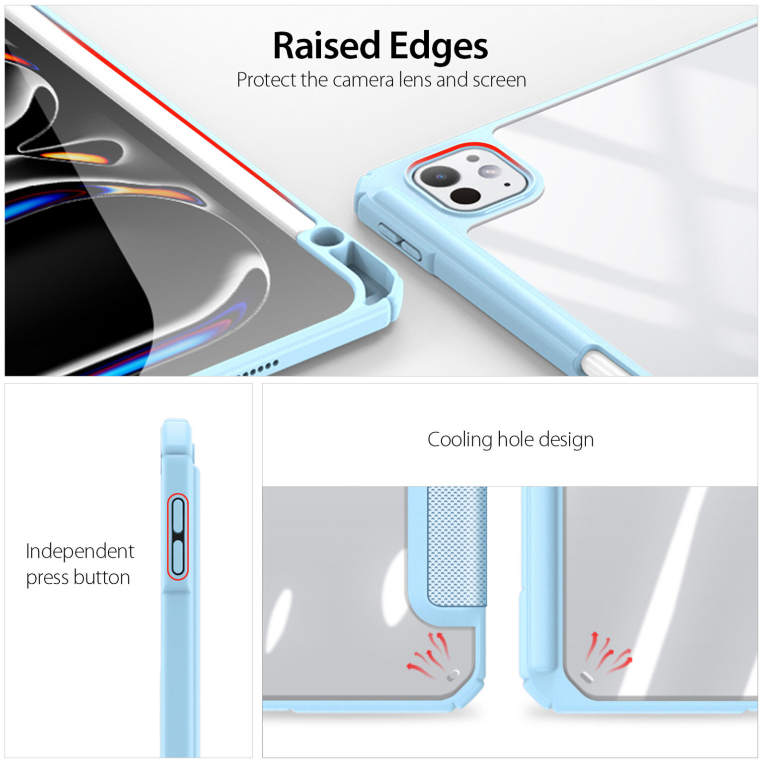 DUXDUCIS IPAD PRO 11 INCH 2024 TOBY SERIES CASE BLUE TOBY-0205 thumbnail 4