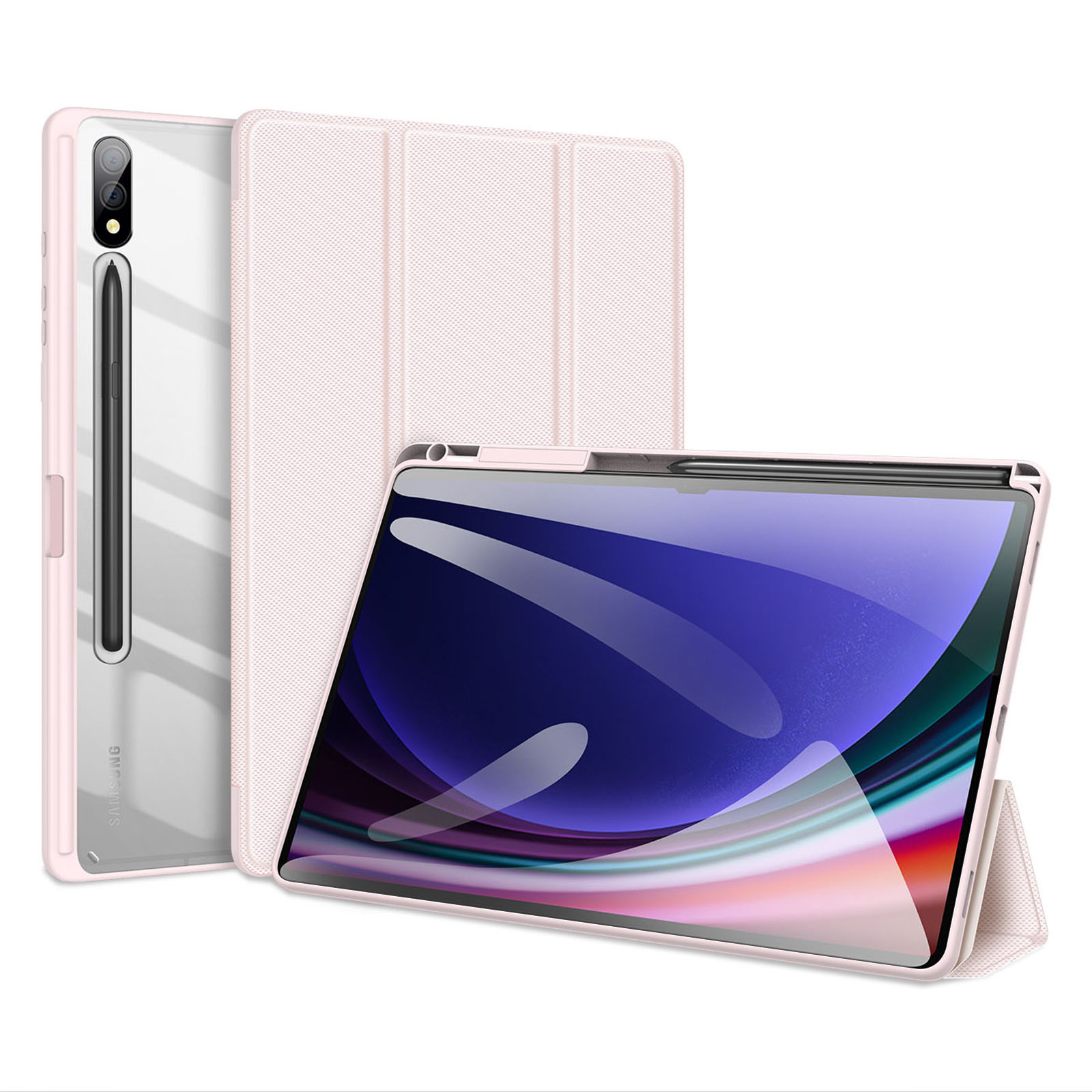 DUXDUCIS SAMSUNG TAB S10 PLUS/S9 PLUS/S9 FE PLUS TOBY SERIES CASE PINK TOBY-0213