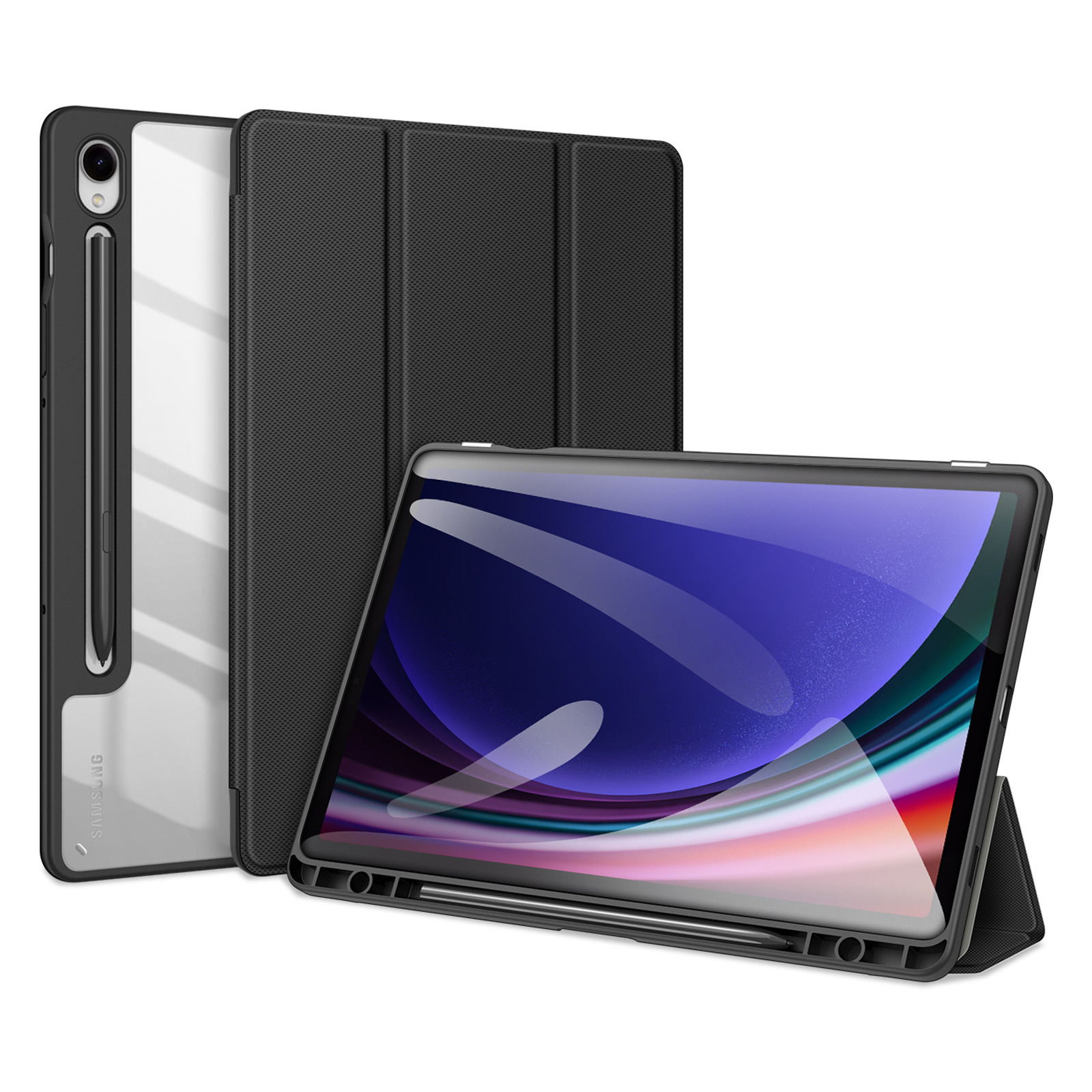 DUXDUCIS SAMSUNG GALAXY TAB S9 TOBY CASE BLACK TOBY-0167