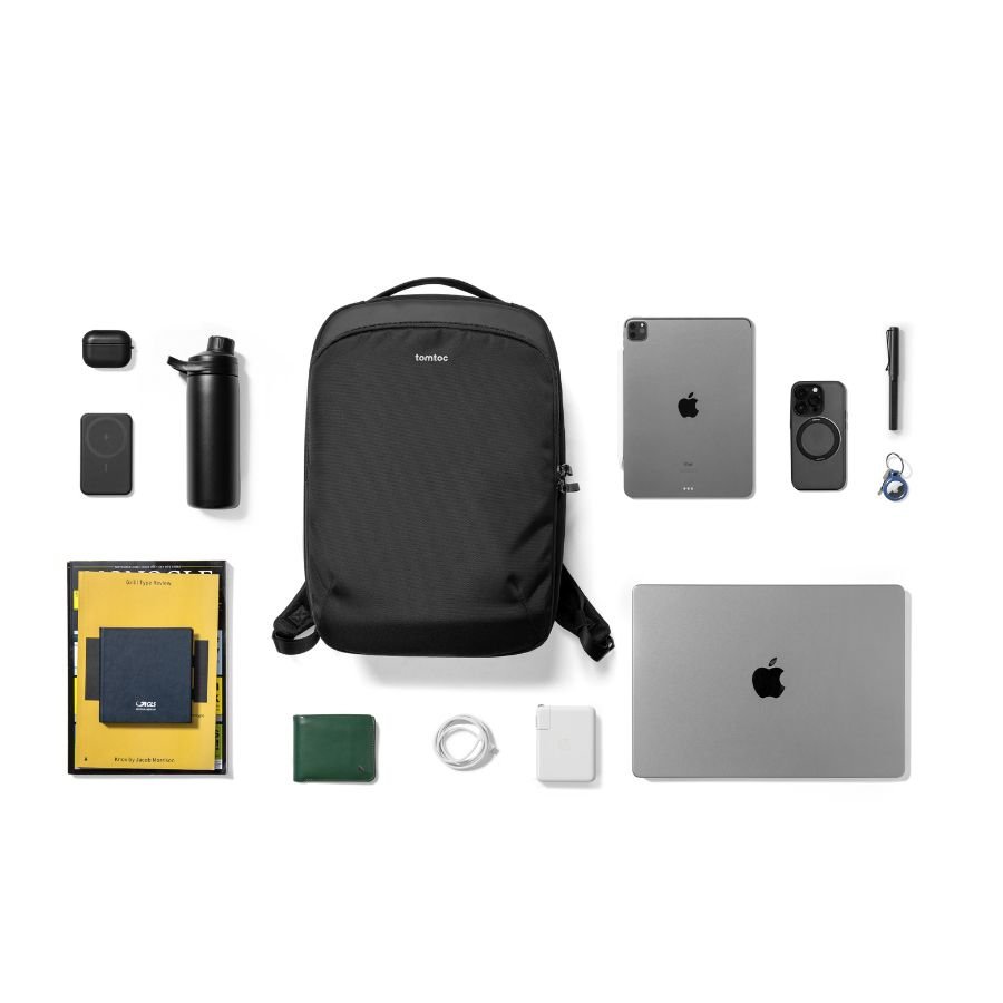 Tomtoc Explorer T60 16 Inch Laptop Backpack Black T60M1D1 | Durable, Spacious & Stylish thumbnail 5