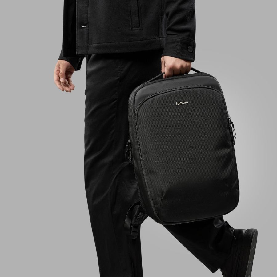 Tomtoc Explorer T60 16 Inch Laptop Backpack Black T60M1D1 | Durable, Spacious & Stylish thumbnail 4