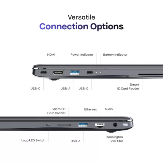 ONSOR TURS 14 INCH INTEL CORE I3 1315U 8+256GB INTEL IRIS WINDOWS 11 HOME QHD DISPLAY BACKLIT KEYBAORD CHARCOAL T1420I1315U8256CH thumbnail 4
