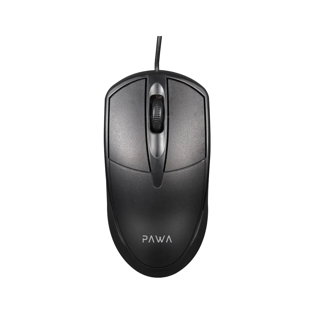 PAWA WIRED OPTICAL MOUSE BLACK PW-MWN2TC15-BK