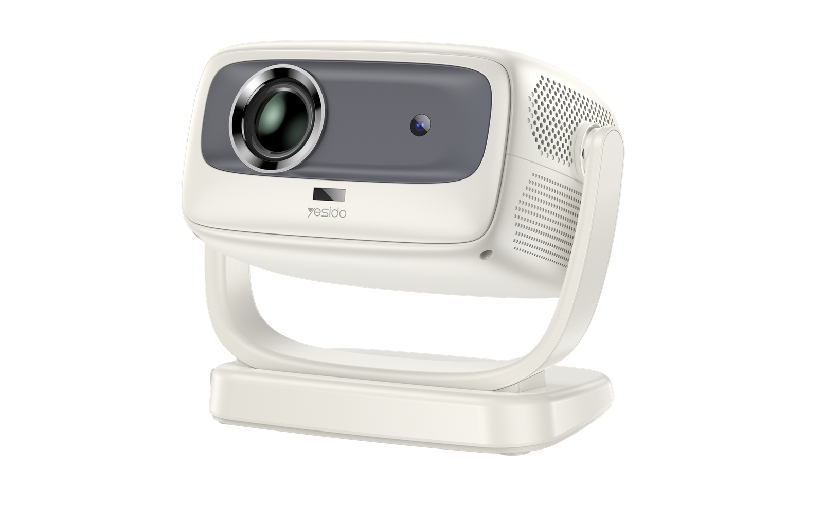 YESIDO 4K RESOLUTION ANDROID 9.0 ADJUSTABLE PROJECTOR WHITE TV13