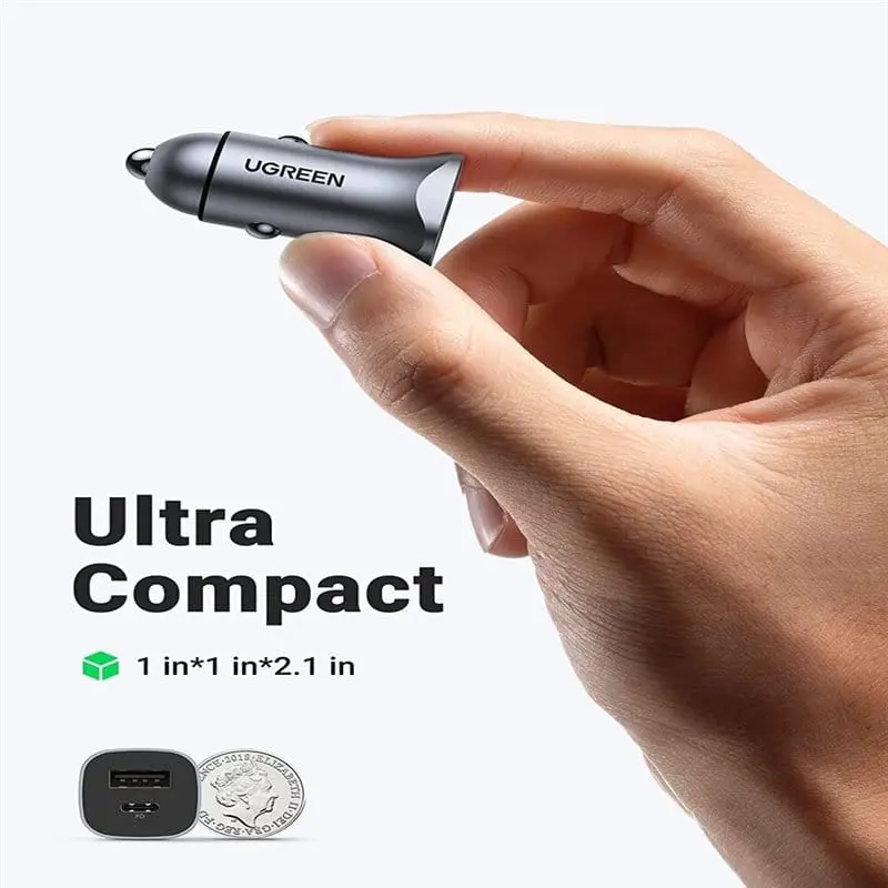 UGREEN 2 PORT FAST CAR CHARGER 30W 25845 thumbnail 4