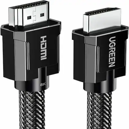 UGREEN 8K HDMI M/M ROUND CABLE WITH BRAIDED 1M GRAY 70319