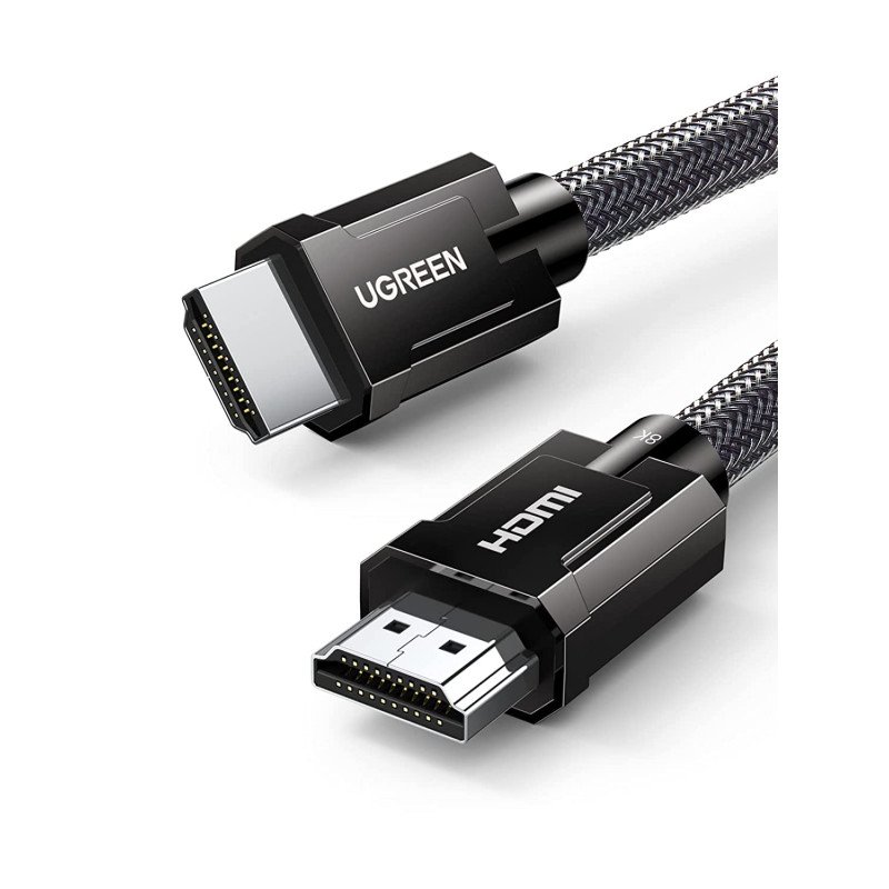 UGREEN HDMI M/M ROUND CABLE ZINC ALLOY SHELL BRAIDED 3M GRAY 80602