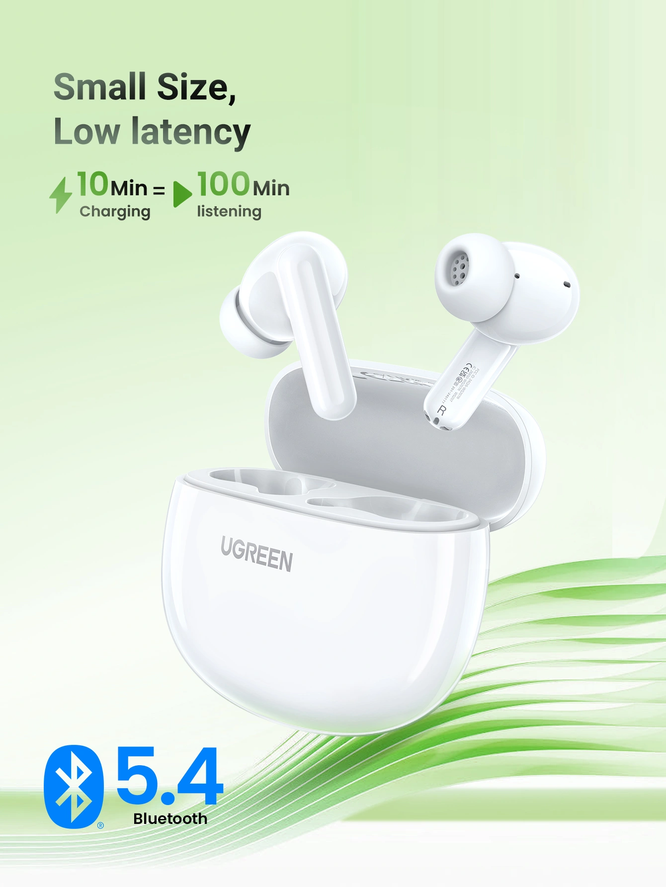 UGREEN HITUNE P3 TRUE WIRELESS EARBUDS WHITE 45110 thumbnail 2