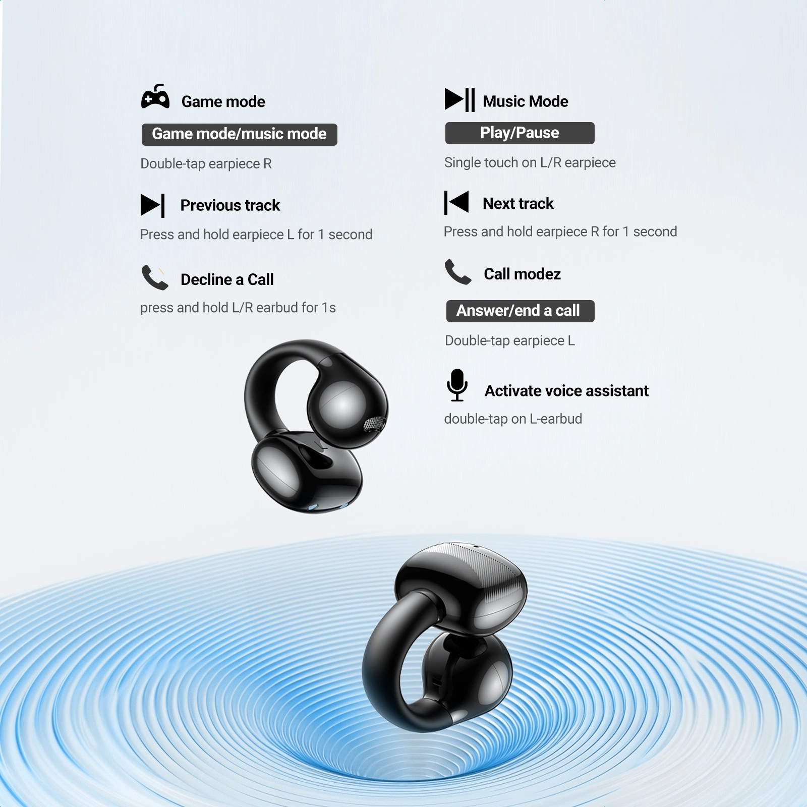 UGREEN HITUNE S3 TRUE WIRELESS EARBUDS BLACK 45785 thumbnail 2