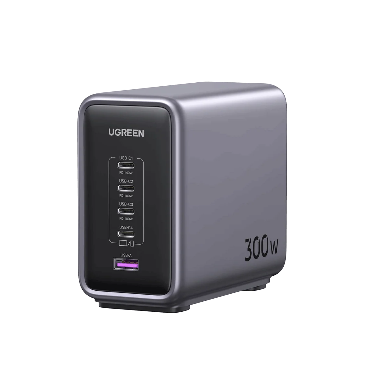 UGREEN NEXODE 300W 5 PORT GAN DESTOP FAST CHARGER UK BLACK CD333