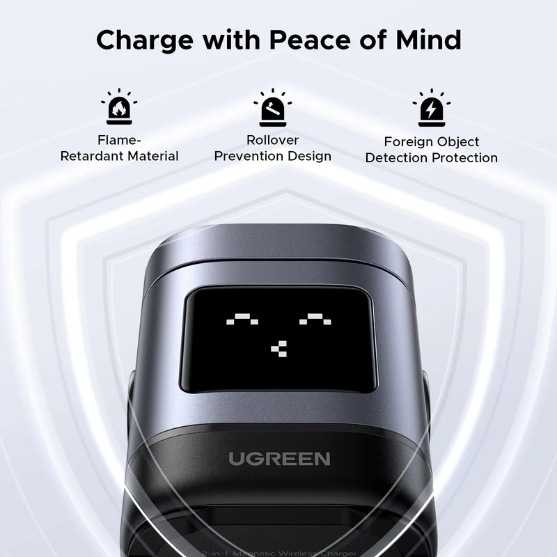 UGREEN UNO 2 IN 1 MAGNETIC WIRELESS CHARGING STATION 15W 45775 thumbnail 5